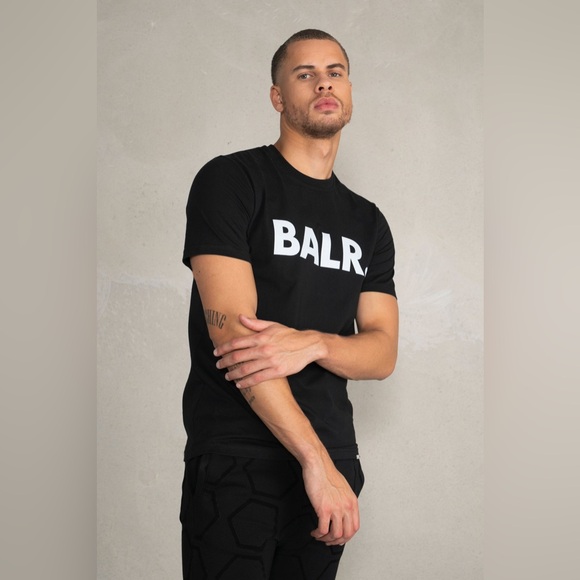 BALR BRAND STRAIGHT SHORT SLEEVED T-SHIRT JET BLACK SIZE MEDIUM - Picture 3 of 8